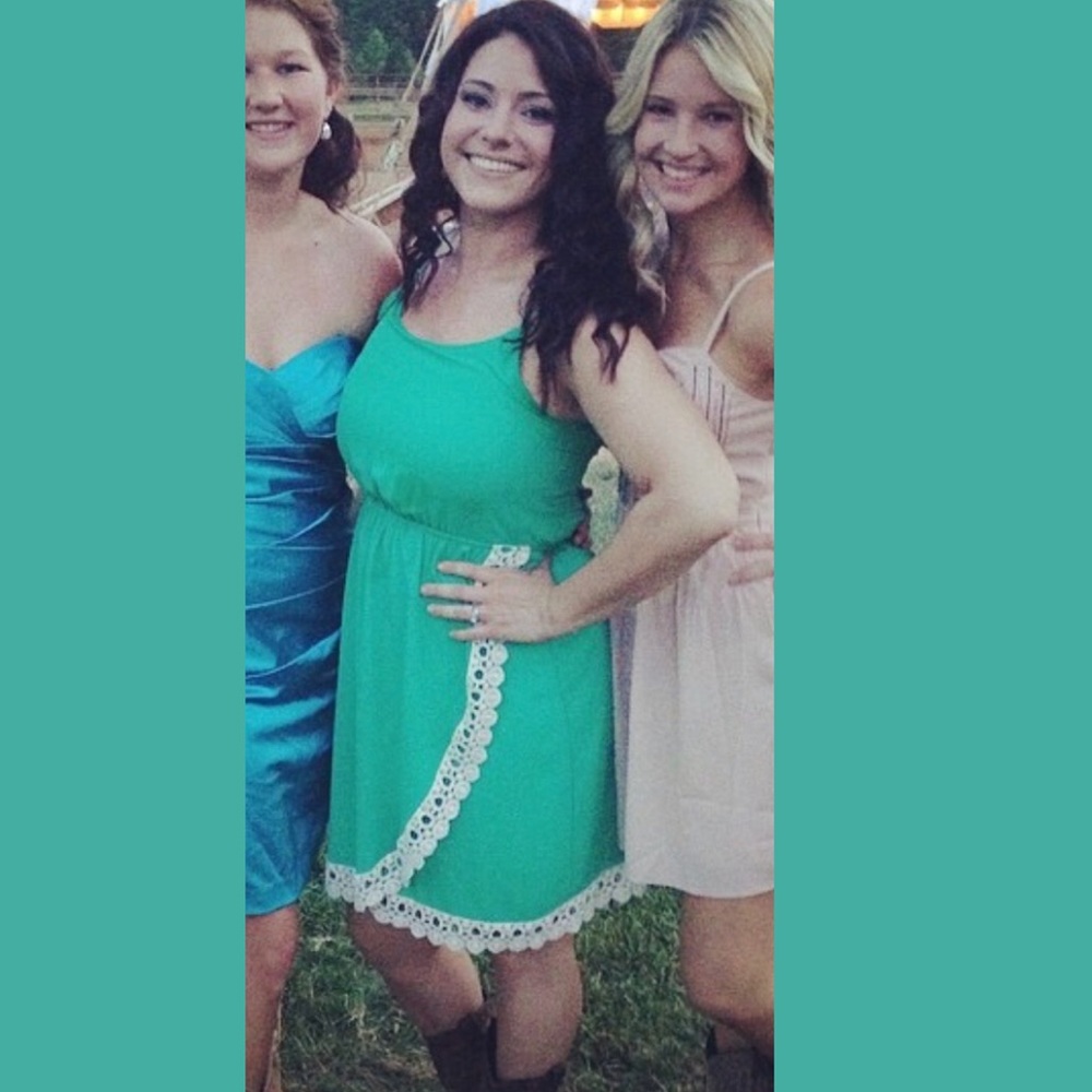 Sea foam green dress
